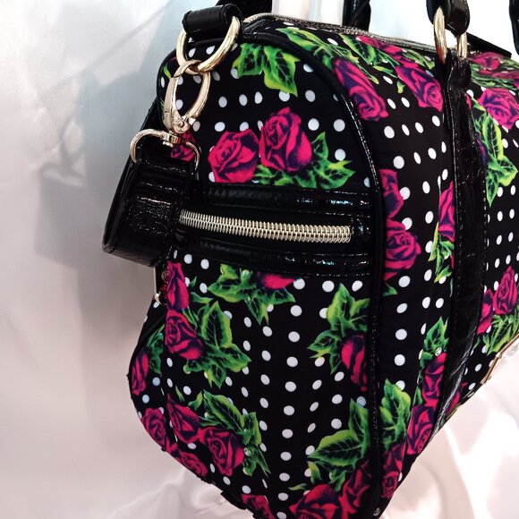 ๐ฅ BETSEY JOHNSON LARGE SATCHEL TOP HANDLE and CROSSBODY BAG โค๏ธ - Picture 4 of 9